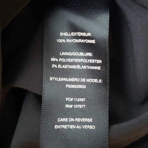 Alice + Olivia navy blue & cream summer dress w weighted lining - Picture 9 of 10